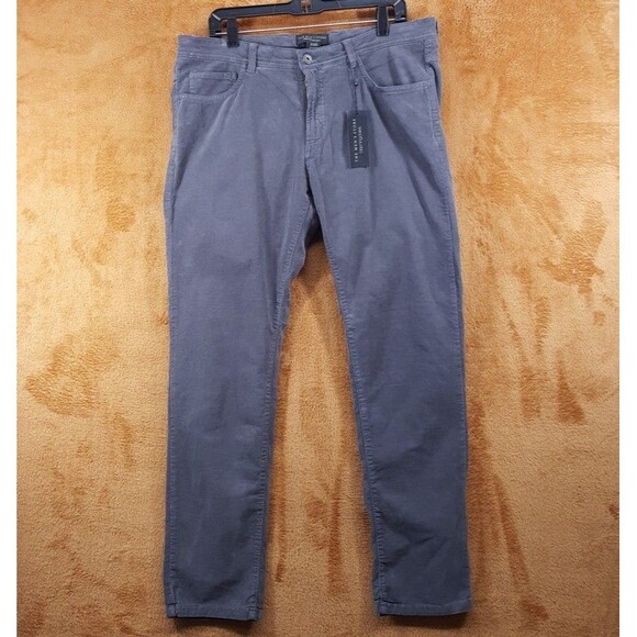 BLOOMINGDALES Mens Jeans Size 36x30 Gray Corduroy Tailored Fit Stretch Cotton - Picture 1 of 4